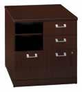 76"H 72W X 30D Right Hand L Desk with (2) 3 Drawer Pedestals, Hutch and Bookcase (shown above) QUA011CSR List Price - $3,471.00 100.52"W x 71.34"D x 66.