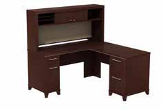 49"H 72W 60W x 60D L Desk with Hutch and Lateral File ENT004XX List Price - $2,475.00 90.00"W x 60.00"D x 57.