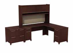 51"H 72W x 72D L Desk with Hutch and Storage ENT008XX List Price - $2,092.00 70.12"W x 70.12"D x 71.