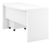 Echo 60W Bow Front Desk with 3 Drawer Mobile Pedestal ECH001PW List Price -