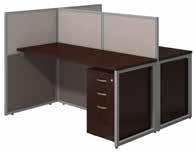 00 60W L Desk Open Office with 3 Drawer Mobile Pedestal 60.04"W x 60.04"D x 44.88"H EOD360SMR-03K List Price $1,804.