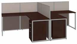 00 60W 2 Person L Desk Open Office with 3 Drawer Mobile Pedestals 60.04"W x 119.09"D x 44.88"H EOD560SMR-03K List Price $3,202.