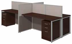 00 60W 4 Person L Desk Open Office with 3 Drawer Mobile Pedestals 119.09"W x 119.09"D x 44.88"H EOD760SMR-03K List Price $5,592.