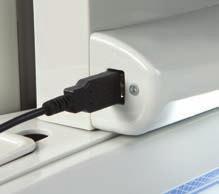 External USB Ports Easy access to ports and power without removing the work