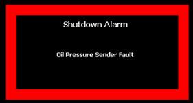 ALARM LEVEL WARNING ELECTRICAL TRIP SHUTDOWN ECU CODE COLOUR/TITLE GRAPHIC Engine alarms applicable when connected to DSE8710