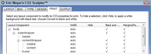 This action re-enables the Convert the black and white option in the Display section which allows individual layout components to be restored to color. 4. In the layout tree, select header. 5.