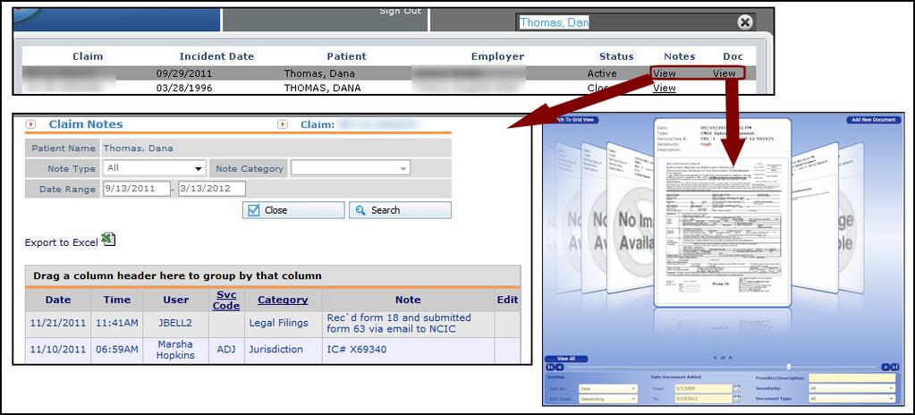 Instant Search Instant Search allows you to type a claim number or claimant name to quickly look up claims.