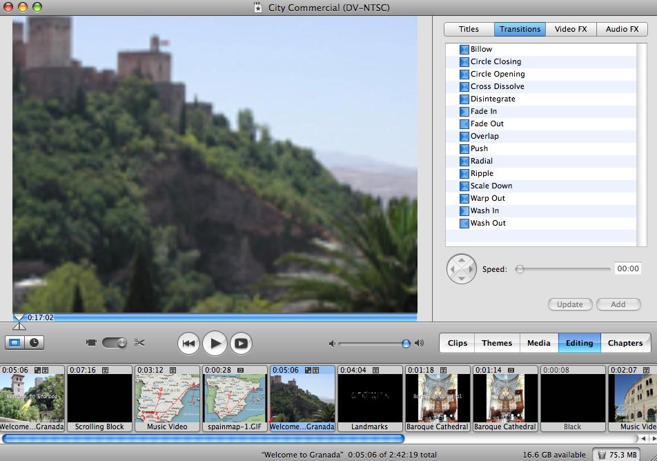 Step 6: Add Transitions 1. Select editing. Select transitions.