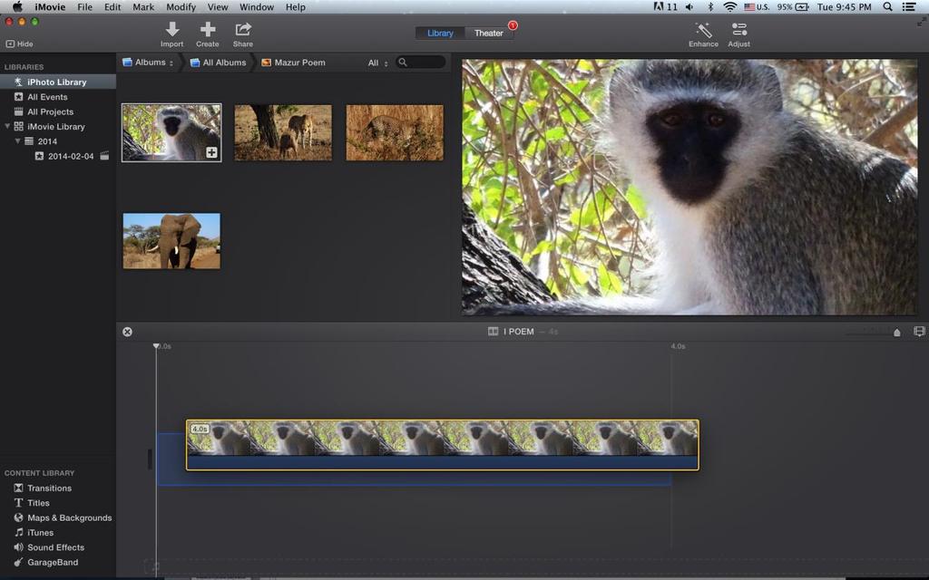 ACTIVITY 12 WORKING WITH STILL IMAGES IN imovie Drag your