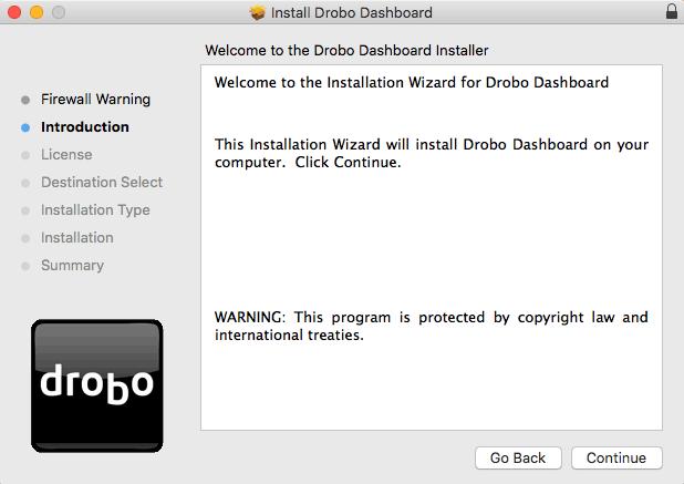 6. Next, the Installation Wizard page appears. Click Continue to proceed. 7.