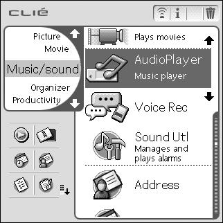 Listening to music Note You need to perform the following steps to listen to music on your CLIÉ handheld.