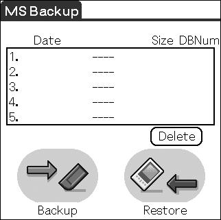 Making a back up in a Memory Stick media Application to be used Memory Stick Backup CLIÉ Handheld Summary For making a backup of the application or data in a Memory Stick media.