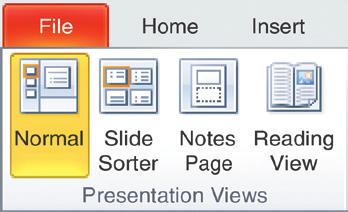 Slide Masters, Themes & Templates 3 Slide Views View icons are located under the PowerPoint window.