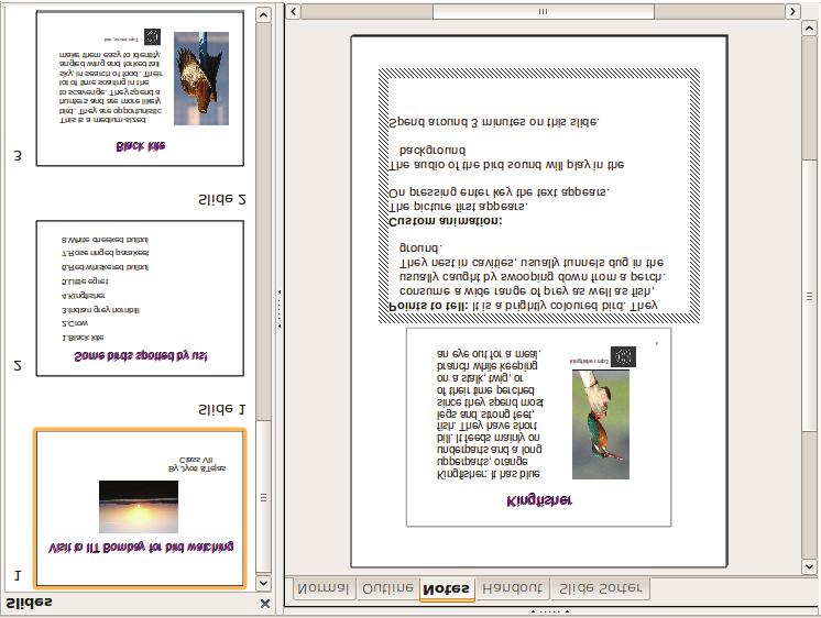 Notes page view Skill Notes can be written along with the slides.