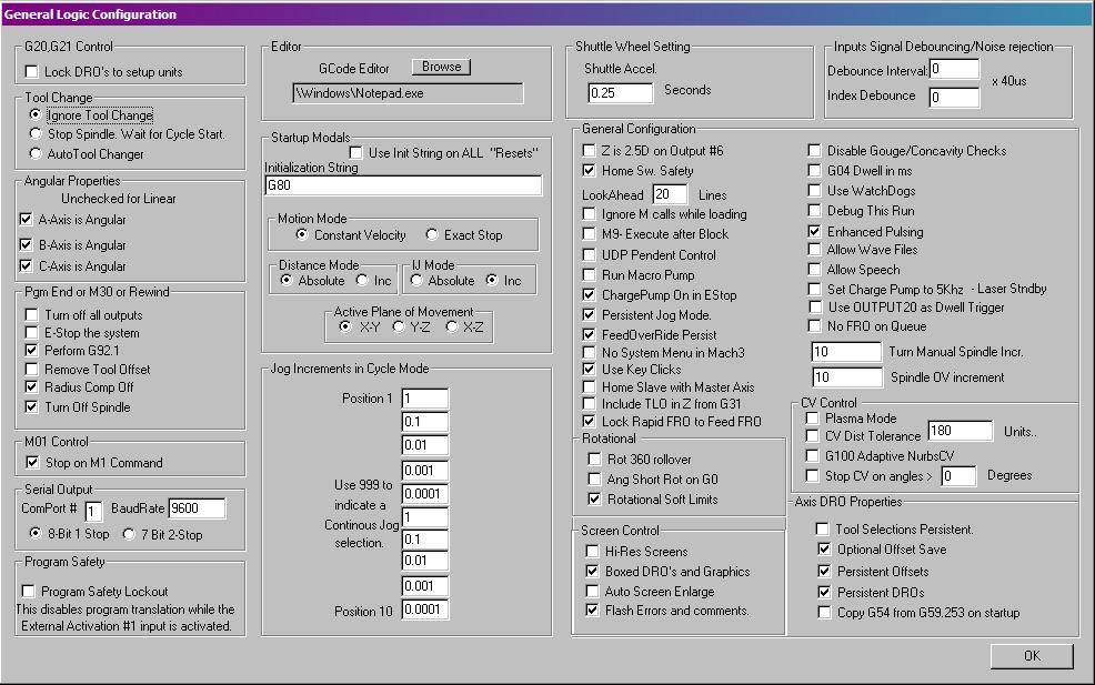 Mach3 settings for VSDEPI Follow the images and configure