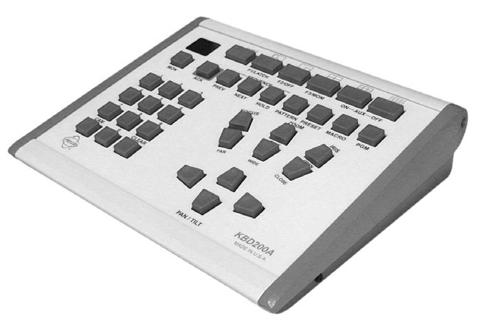 PRODUCT SPECIFICATION matrix systems and controls Keyboard FULL-FUNCTIONALITY, FIXED/VARIABLE SPEED, PTZ CONTROL Product Features Keyboard to Control: CM6700/CM6800/CM9760-SAT/CM9700 Matrix Switchers