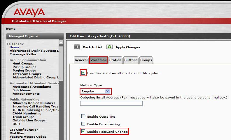 Step Description 2. Navigate to the Voicemail tab by clicking Voicemail.