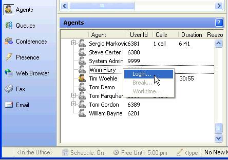Remote Supervisory Actions on Agents Remote Supervisory Actions on Agents Remote Login and Logout Supervisors can use the remote login/logout feature to log agents in and out of their Desktop (e.g., if an agent forgets to log out at the end of a shift).