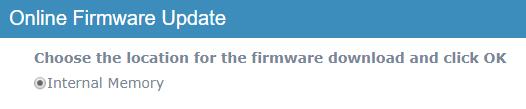 5. In the Online Firmware Update prompt, click OK to start the online firmware upgrade process. Please wait for the firmware upgrade process to complete.