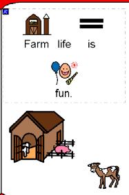 From the Design mode, a dd a picture of a barn with no label. 2. Create a button and insert a picture of a baby cow with no label. 3.