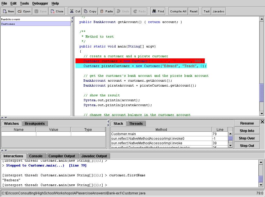 HOW TO USE THE DEBUGGER Click Debugger->Debug Mode Select a line of code to stop at breakpoint Right click and