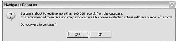Click SAVE AS to save the report configuration. The computer prompts for a report name. This type of report is now stored in the database and can be used at any time in the future.