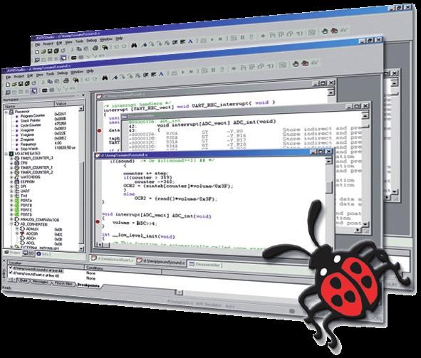Development Tools Integrated Development Environment for AVR and AVR32 AVR Studio Front end for all AVR tools C and assembly source level debugging Includes Atmel macro assembler Supports third party