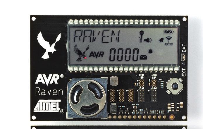 RAVEN: AVR Wireless 2.4 GHz solution The RZ Raven kit enables development, debugging and demonstration of IEEE 802.15.4, 6LoWPAN, and ZigBee wireless networks. Raven is using Atmel s AT86RF230 2.