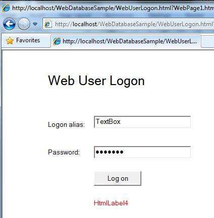 Click Log on, we will see login failure