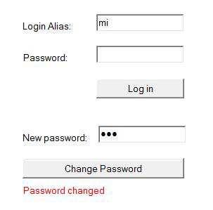 The message says Password changed : We may use the