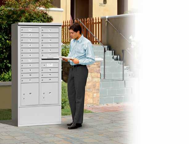 4C Horizontal Mailbox Enclosures - Free-Standing 4C HORIZONTAL MAILBOX ENCLOSURES FREE-STANDING Made of heavy duty aluminum, Salsbury 3900 series 4C free-standing mailbox enclosures are designed to