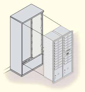 00 FOR 7 DOOR HIGH 4C MAILBOXES 3907D 1 Free-Standing enclosure for 3707D 4C Mailboxes 32-1/4" W x 55-1/4" H x 19'' D 65 lbs. $625.