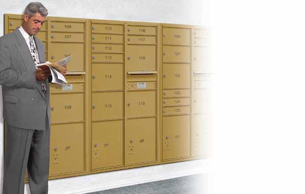 4C Custom Horizontal Mailboxes - continued on pages 18-19 4C CUSTOM HORIZONTAL MAILBOXES FRONT OR REAR LOADING Made of heavy duty aluminum and stainless steel hardware, Salsbury 3700 series 4C custom