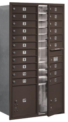 All pre-numbered mailbox doors include a heavy duty cam lock with a dust/ rain shield and three (3) keys.