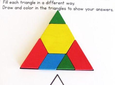 M Is there a way to make a hexagon with the triangles? Is there a way to make a hexagon with using both the triangles and a trapezoid?