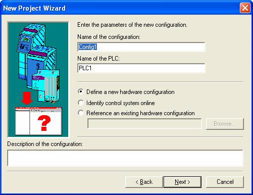 3) Select a Name for the configuration and CPU.
