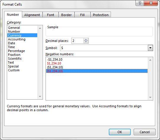 3) Format Cells Dialog Box for All Formatting Options i.