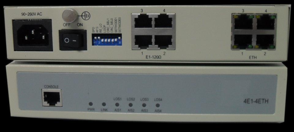 4 E1-4 x 10/100 Ethernet converter with VLAN dot1q support and professional GUI NMS Spot-light: 4 E1-4 x 10/100 Ethernet converter with GFP-F, VC (Virtual Concatenation), LCAS support and