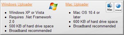 Upload Files Larger than 100MB Using the Desktop Uploader To upload files larger than 100MB, use the free Desktop Uploader utility. 1. While in a folder, in the left navigation pane, click the Upload Content button.