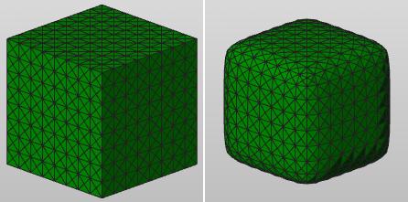 Retriangulation Hollow parts Cut parts 3D Extrude: Now you can also scale ("extrude") your mesh or selected areas of triangles in 3D, that means in all directions.