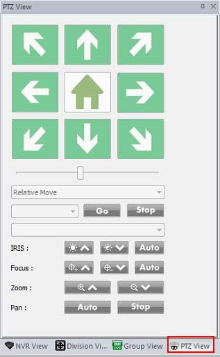 1.5 PTZ Panel Pan /Tilt: Direction button Click it to move PTZ camera direction.