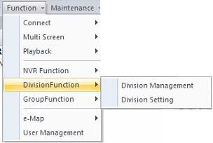 1.12 Division Channel Management Dialog Division ID Division Name Division Type Remark Camera List Add Remove Automatically generated by system