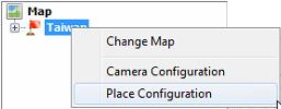 1.16.1 Change map from e-map setting dialog 1. Select a place in the list in e-map setting dialog. 2. Right-click mouse and select Change map. 3.