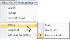 2.2.4 Audio Click button, or select Audio item from the menu bar and select audio mode from the sub menu.