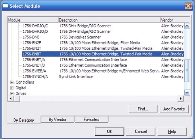 6 Expand the Communications tree in the Select Module dialog box, and then select the
