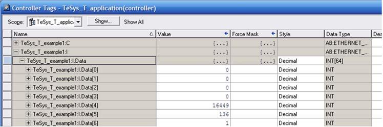 Tesys_T_application Controller Tags, and then right-click Monitor Tags. Result: The Controller Tags window appears. 2 Select the Monitor Tags tab at the bottom of the Controller Tags window.