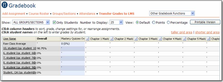 13 Gradebook The GeographyPortal Gradebook functions much like Gradebooks in other learning management systems such as Blackboard, WebCT, and Angel. 1. Click on the Gradebook tab. 2.