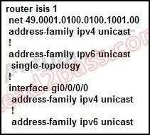 as the IGP. This AS is in the transition phase of integrating IPv6 into the network.