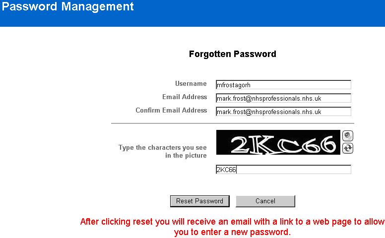 Click on the change password link in the menu and you will be redirected to the forgotten password page. If you have forgotten your password click on the Forgot Password?