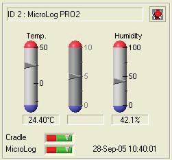 MicroLogPRO Plus Chapter 2 Figure 10: MicroLogPRO Meter view The blue and red